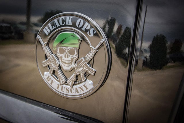 BLACK OPS BY TUSCANY BADGE