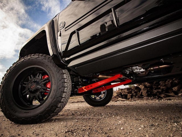 GMC Black Ops - By Tuscany Truck showing the driver-side undercarriage